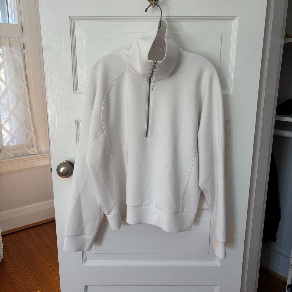 Spanx Air Essentials Ivory Half Zip Modal Sweatshirt Women’s 1X